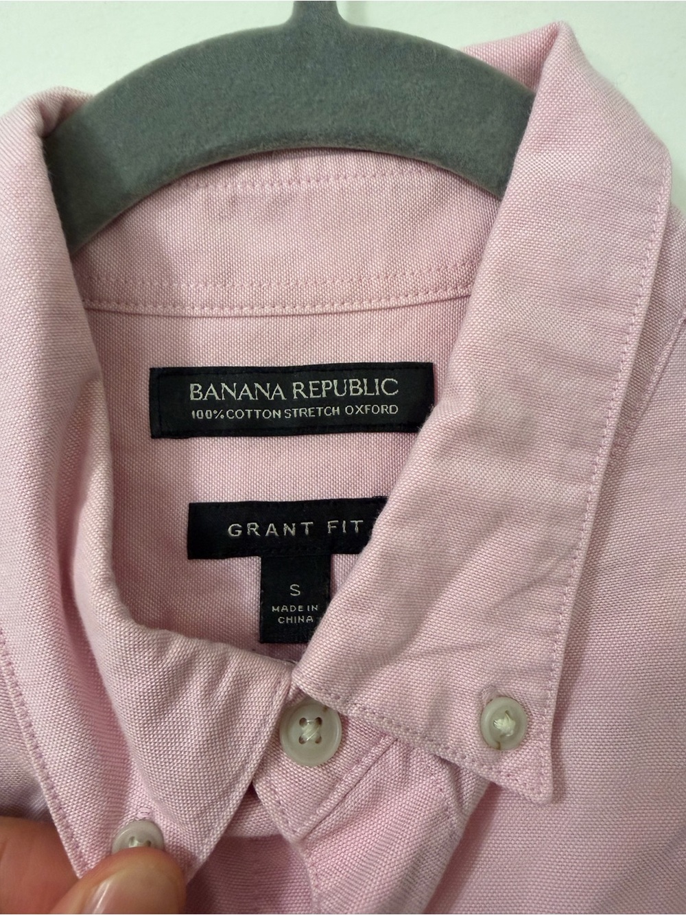 Banana Republic Pink Grant Fit Oxford Button-Down Shirt